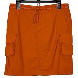 Columbia Small Orange Yellow‎ Nylon Cargo Mini Skirt